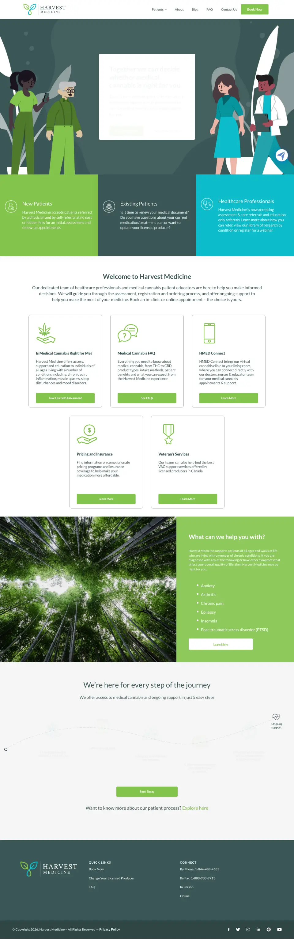 Harvest Medicine website