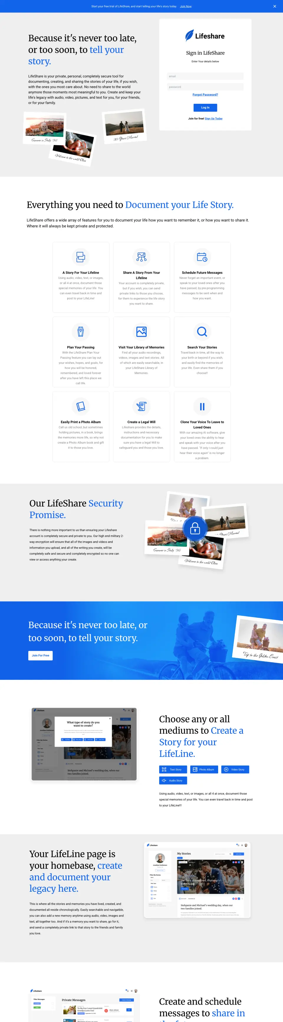 Life Share website